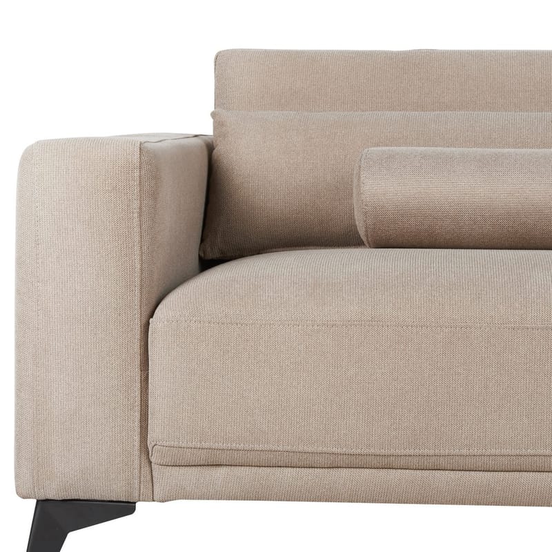 3-seters sofa Ange - Beige, svart/Polyester - Møbler - Sofaer - 3 seter sofa