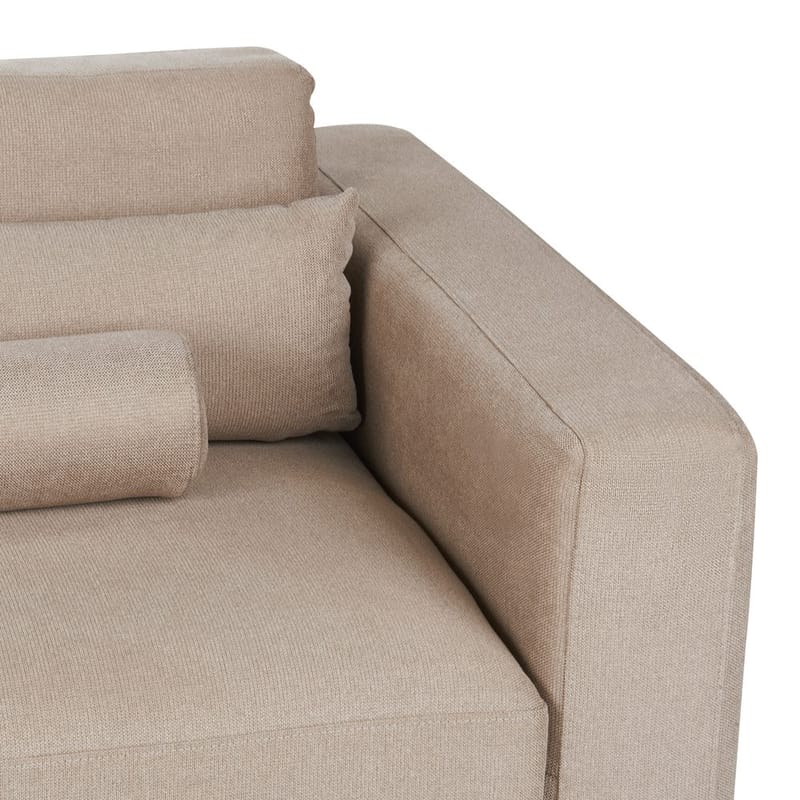 3-seters sofa Ange - Beige, svart/Polyester - Møbler - Sofaer - 3 seter sofa