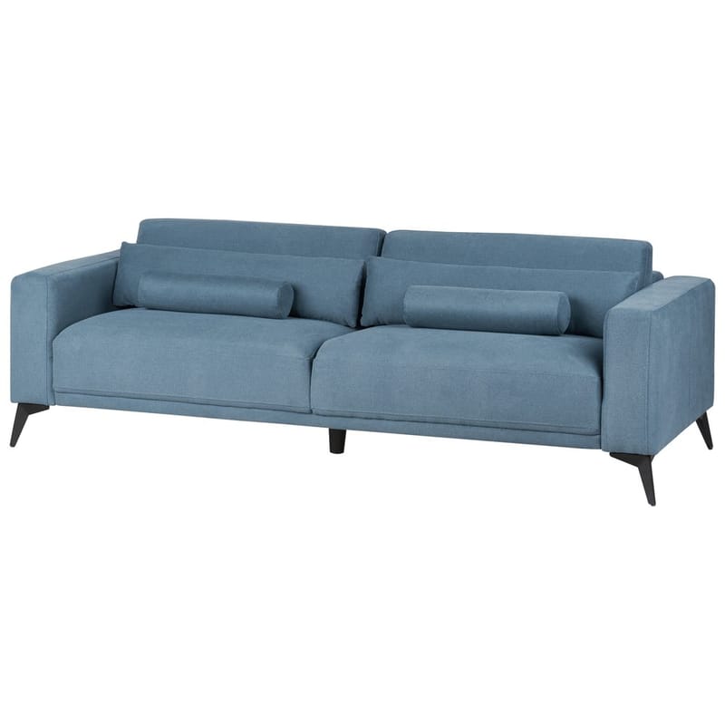 3-seters sofa Ange - Blå, Svart/Polyester - Møbler - Sofaer - 3 seter sofa