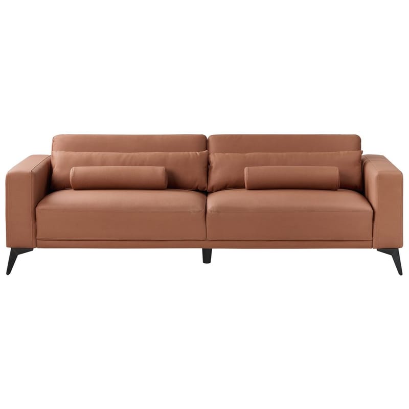 3-seters sofa Ange - Brun, Svart/Vegansk økologisk kunstlær - Møbler - Sofaer - 3 seter sofa