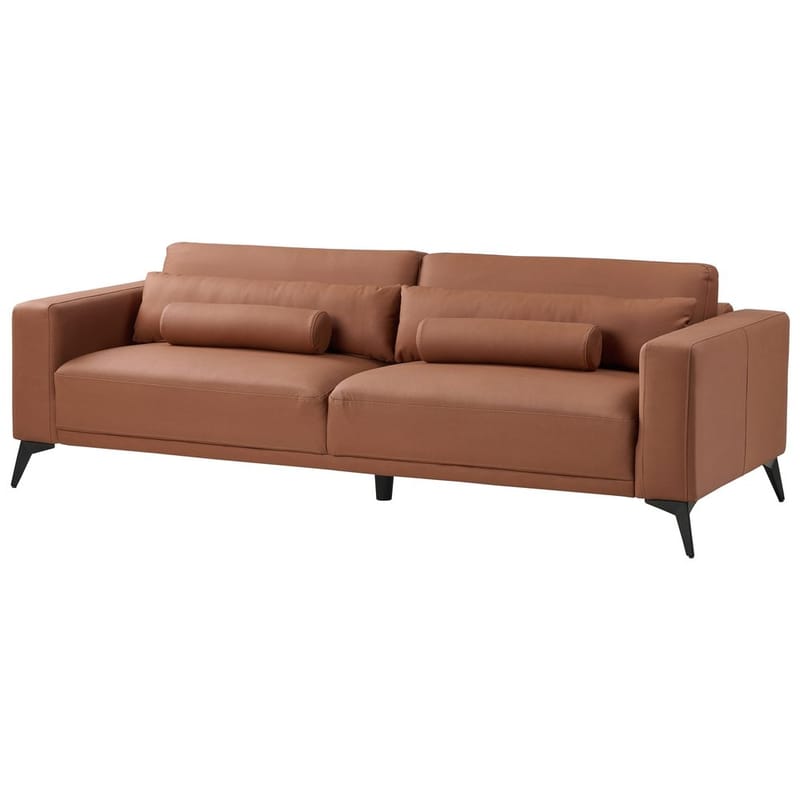 3-seters sofa Ange - Brun, Svart/Vegansk økologisk kunstlær - Møbler - Sofaer - 3 seter sofa