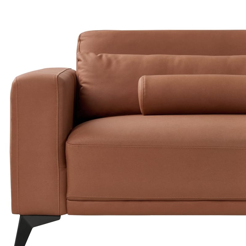3-seters sofa Ange - Brun, Svart/Vegansk økologisk kunstlær - Møbler - Sofaer - 3 seter sofa