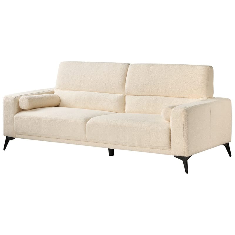 3-seters sofa Ange - Hvit, Svart/Bouclé - Møbler - Sofaer - 3 seter sofa