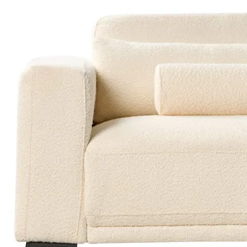 3-seters sofa Ange - Hvit, Svart/Bouclé - Møbler - Sofaer - 3 seter sofa