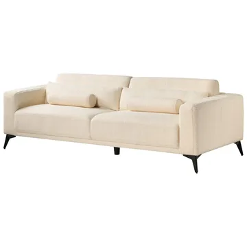 3-seters sofa Ange - Hvit, Svart/Bouclé - Møbler - Sofaer - 3 seter sofa
