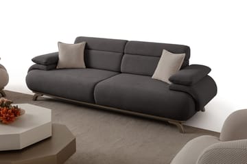 3-seters sofa Atelier Del Sofa Bonjo Silver (246 x 81 x 97 cm) Antrasitt - Antrasitt - Møbler - Sofaer - 3 seter sofa