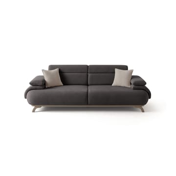 3-seters sofa Atelier Del Sofa Bonjo Silver (246 x 81 x 97 cm) Antrasitt - Antrasitt - Møbler - Sofaer - 3 seter sofa