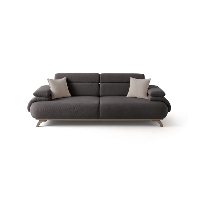 3-seters sofa Atelier Del Sofa Bonjo Silver (246 x 81 x 97 cm) Antrasitt - Antrasitt - Møbler - Sofaer - 3 seter sofa