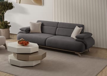 3-seters sofa Atelier Del Sofa Bonjo Silver (246 x 81 x 97 cm) Antrasitt - Antrasitt - Møbler - Sofaer - 3 seter sofa