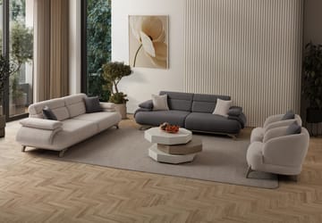 3-seters sofa Atelier Del Sofa Bonjo Silver (246 x 81 x 97 cm) Antrasitt - Antrasitt - Møbler - Sofaer - 3 seter sofa