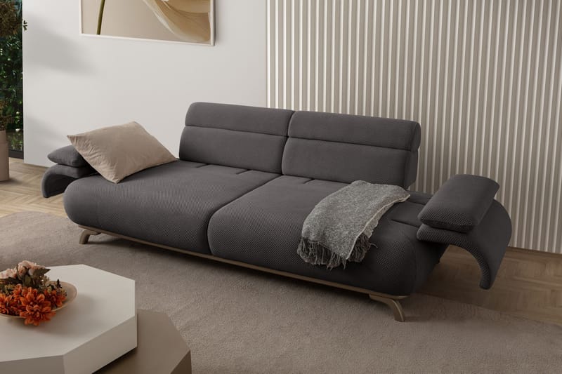 3-seters sofa Atelier Del Sofa Bonjo Silver (246 x 81 x 97 cm) Antrasitt - Antrasitt - Møbler - Sofaer - 3 seter sofa