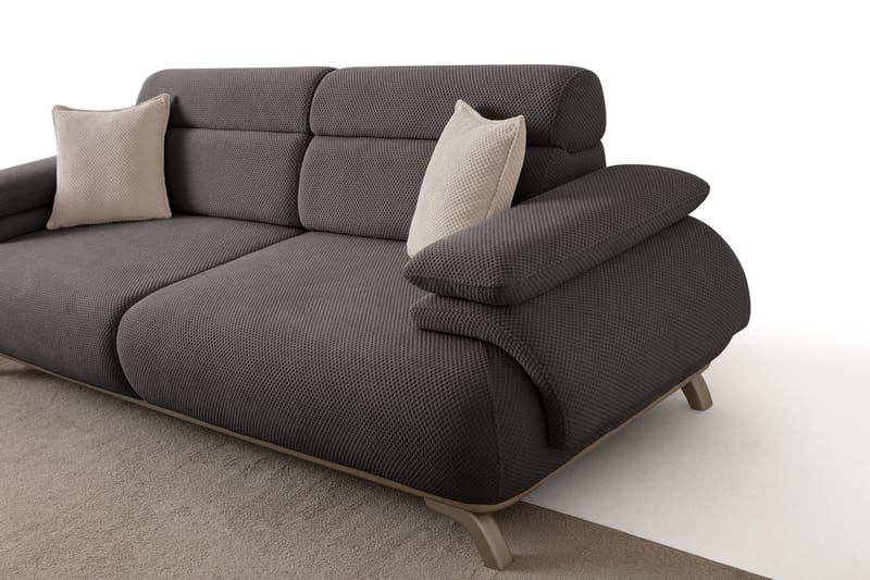 3-seters sofa Atelier Del Sofa Bonjo Silver (246 x 81 x 97 cm) Antrasitt - Antrasitt - Møbler - Sofaer - 3 seter sofa