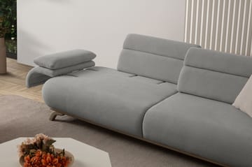 3-seters sofa Atelier Del Sofa Bonjo Silver (246 x 81 x 97 cm) Grå - Grå - Møbler - Sofaer - 3 seter sofa