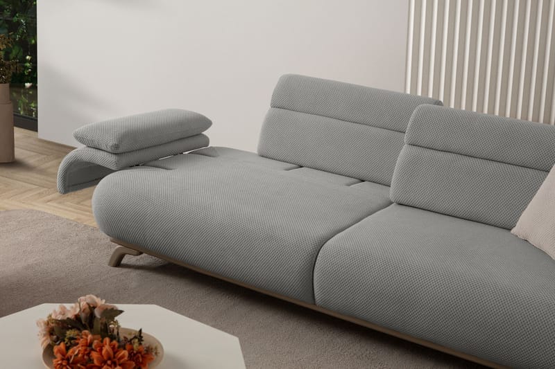 3-seters sofa Atelier Del Sofa Bonjo Silver (246 x 81 x 97 cm) Grå - Grå - Møbler - Sofaer - 3 seter sofa