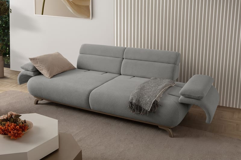 3-seters sofa Atelier Del Sofa Bonjo Silver (246 x 81 x 97 cm) Grå - Grå - Møbler - Sofaer - 3 seter sofa
