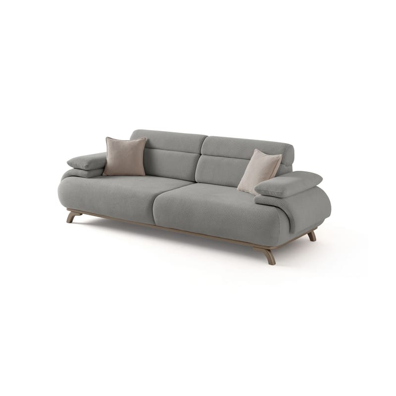 3-seters sofa Atelier Del Sofa Bonjo Silver (246 x 81 x 97 cm) Grå - Grå - Møbler - Sofaer - 3 seter sofa