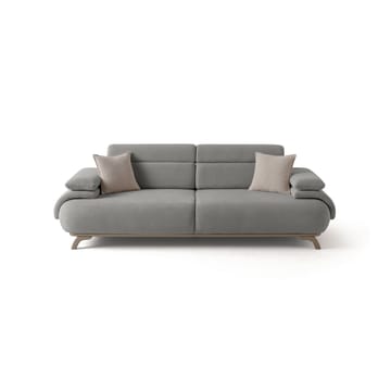 3-seters sofa Atelier Del Sofa Bonjo Silver (246 x 81 x 97 cm) Grå - Grå - Møbler - Sofaer - 3 seter sofa