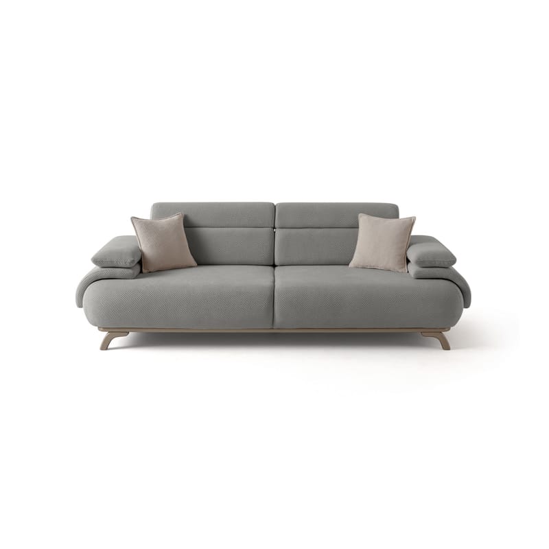 3-seters sofa Atelier Del Sofa Bonjo Silver (246 x 81 x 97 cm) Grå - Grå - Møbler - Sofaer - 3 seter sofa