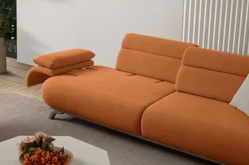 3-seters sofa Atelier Del Sofa Bonjo Silver (246 x 81 x 97 cm) Tile Red - Teglsteinrød - Møbler - Sofaer - 3 seter sofa