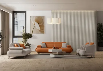 3-seters sofa Atelier Del Sofa Bonjo Silver (246 x 81 x 97 cm) Tile Red - Teglsteinrød - Møbler - Sofaer - 3 seter sofa