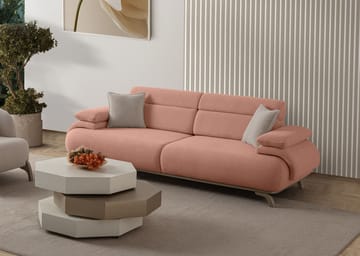 3-seters sofa Atelier Del Sofa Bonjo Silver (246 x 81 x 97 cm) Pudder - Pudder - Møbler - Sofaer - 3 seter sofa