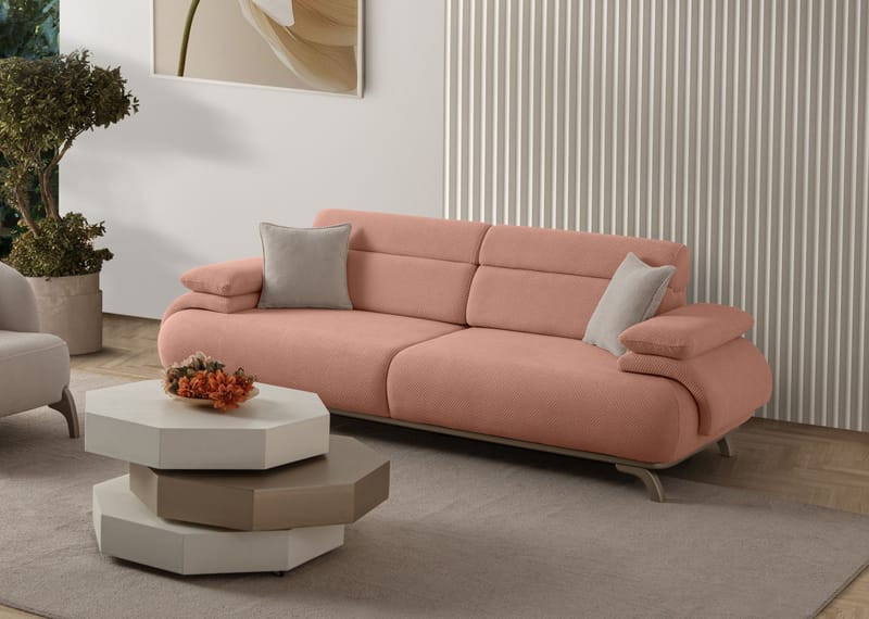 3-seters sofa Atelier Del Sofa Bonjo Silver (246 x 81 x 97 cm) Pudder - Pudder - Møbler - Sofaer - 3 seter sofa