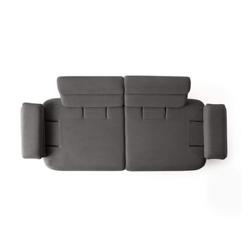 3-seters sofa Atelier Del Sofa Bonjo Walnut (246 x 81 x 97 cm) Antrasitt - Antrasitt - Møbler - Sofaer - 3 seter sofa