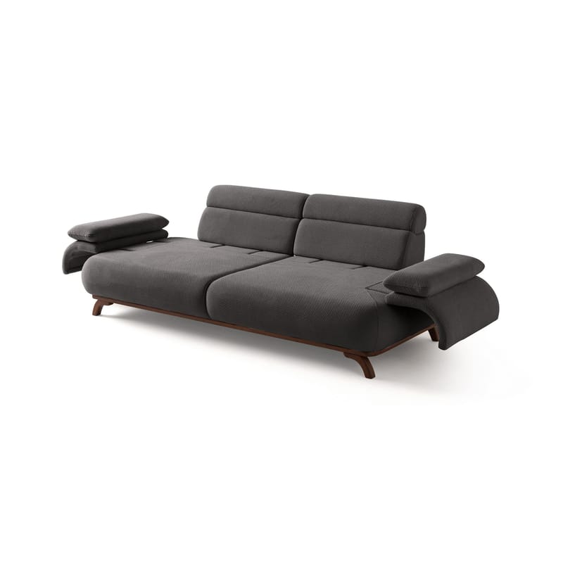 3-seters sofa Atelier Del Sofa Bonjo Walnut (246 x 81 x 97 cm) Antrasitt - Antrasitt - Møbler - Sofaer - 3 seter sofa