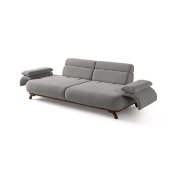 3-seters sofa Atelier Del Sofa Bonjo Walnut (246 x 81 x 97 cm) Grå - Grå - Møbler - Sofaer - 3 seter sofa
