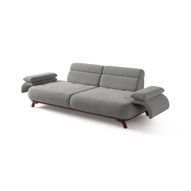 3-seters sofa Atelier Del Sofa Bonjo Walnut (246 x 81 x 97 cm) Grå - Grå - Møbler - Sofaer - 3 seter sofa