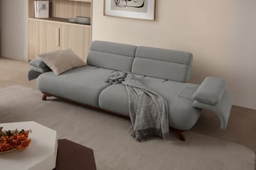 3-seters sofa Atelier Del Sofa Bonjo Walnut (246 x 81 x 97 cm) Grå - Grå - Møbler - Sofaer - 3 seter sofa