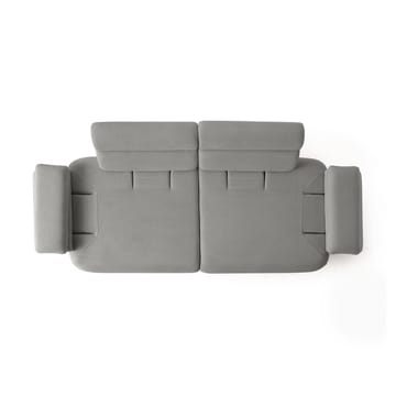 3-seters sofa Atelier Del Sofa Bonjo Walnut (246 x 81 x 97 cm) Grå - Grå - Møbler - Sofaer - 3 seter sofa