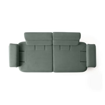 3-seters sofa Atelier Del Sofa Bonjo Walnut (246 x 81 x 97 cm) Grønn - Grønn - Møbler - Sofaer - 3 seter sofa