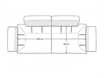 3-seters sofa Atelier Del Sofa Bonjo Walnut (246 x 81 x 97 cm) Grønn - Grønn - Møbler - Sofaer - 3 seter sofa