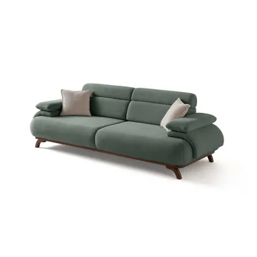3-seters sofa Atelier Del Sofa Bonjo Walnut (246 x 81 x 97 cm) Grønn - Grønn - Møbler - Sofaer - 3 seter sofa