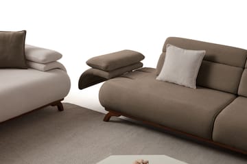 3-seters sofa Atelier Del Sofa Bonjo Walnut (246 x 81 x 97 cm) Jord - Jord - Møbler - Sofaer - 3 seter sofa