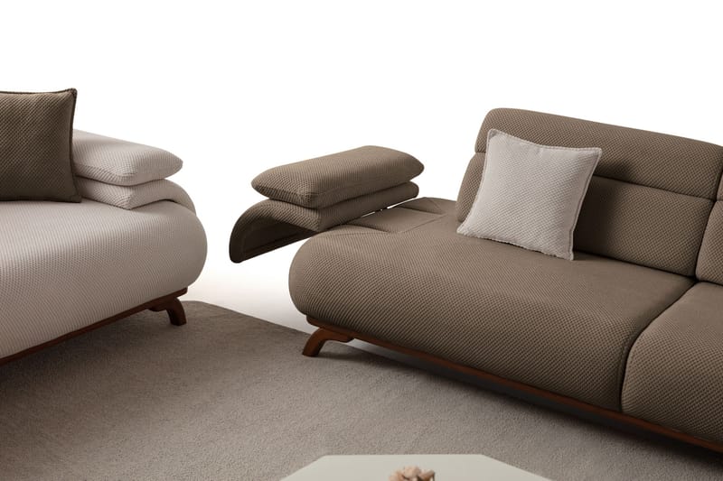 3-seters sofa Atelier Del Sofa Bonjo Walnut (246 x 81 x 97 cm) Jord - Jord - Møbler - Sofaer - 3 seter sofa