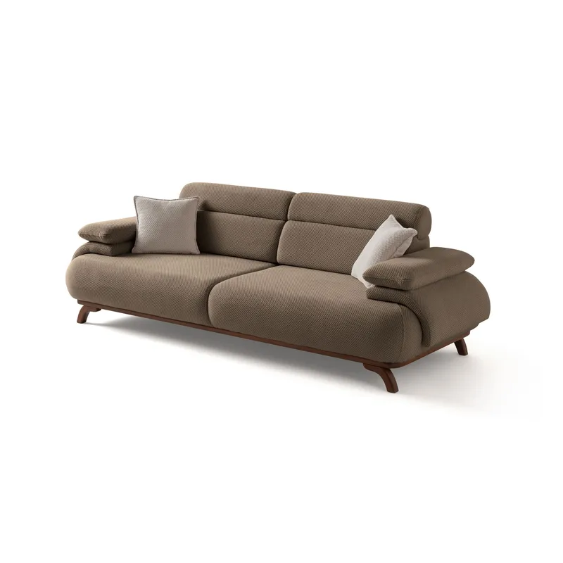 3-seters sofa Atelier Del Sofa Bonjo Walnut (246 x 81 x 97 cm) Jord - Jord - Møbler - Sofaer - 3 seter sofa
