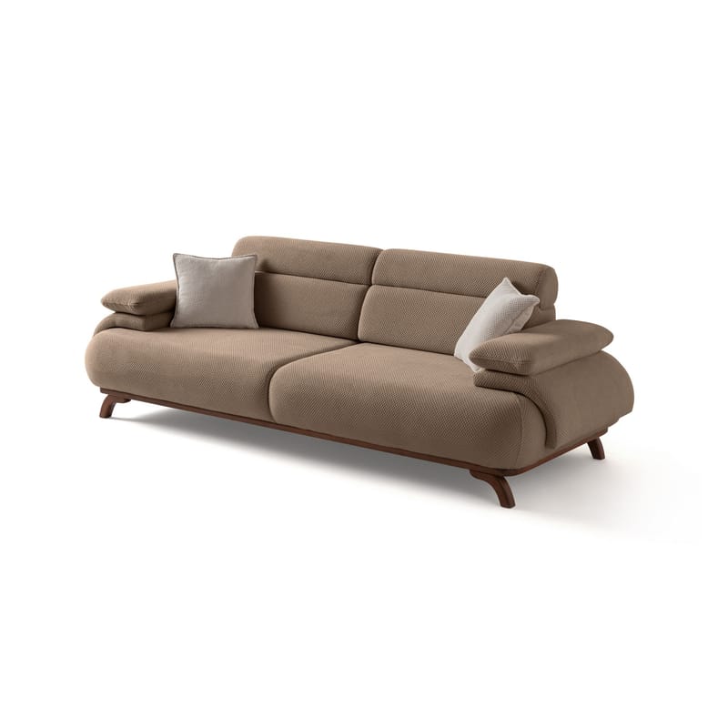 3-seters sofa Atelier Del Sofa Bonjo Walnut (246 x 81 x 97 cm) Latte, Latte