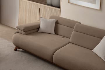 3-seters sofa Atelier Del Sofa Bonjo Walnut (246 x 81 x 97 cm) Latte - Latte - Møbler - Sofaer - 3 seter sofa