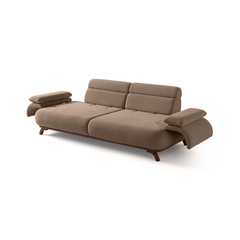 3-seters sofa Atelier Del Sofa Bonjo Walnut (246 x 81 x 97 cm) Latte - Latte - Møbler - Sofaer - 3 seter sofa
