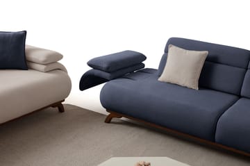 3-seters sofa Atelier Del Sofa Bonjo Walnut (246 x 81 x 97 cm) Navy Blue - Marineblå - Møbler - Sofaer - 3 seter sofa