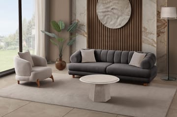 3-seters sofa Atelier Del Sofa Gloria (240 x 80 x 95 cm) Antrasitt - Antrasitt - Møbler - Sofaer - 3 seter sofa