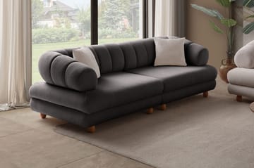 3-seters sofa Atelier Del Sofa Gloria (240 x 80 x 95 cm) Antrasitt - Antrasitt - Møbler - Sofaer - 3 seter sofa