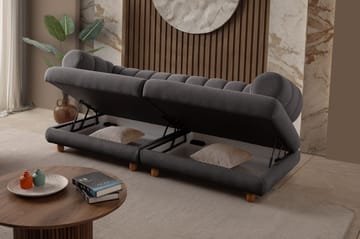 3-seters sofa Atelier Del Sofa Gloria (240 x 80 x 95 cm) Antrasitt - Antrasitt - Møbler - Sofaer - 3 seter sofa