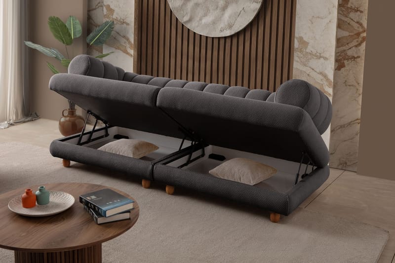 3-seters sofa Atelier Del Sofa Gloria (240 x 80 x 95 cm) Antrasitt - Antrasitt - Møbler - Sofaer - 3 seter sofa
