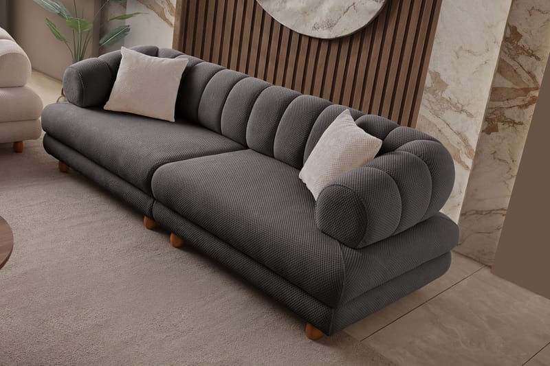 3-seters sofa Atelier Del Sofa Gloria (240 x 80 x 95 cm) Antrasitt - Antrasitt - Møbler - Sofaer - 3 seter sofa