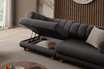 3-seters sofa Atelier Del Sofa Gloria (240 x 80 x 95 cm) Antrasitt - Antrasitt - Møbler - Sofaer - 3 seter sofa