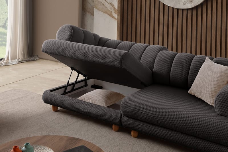 3-seters sofa Atelier Del Sofa Gloria (240 x 80 x 95 cm) Antrasitt - Antrasitt - Møbler - Sofaer - 3 seter sofa
