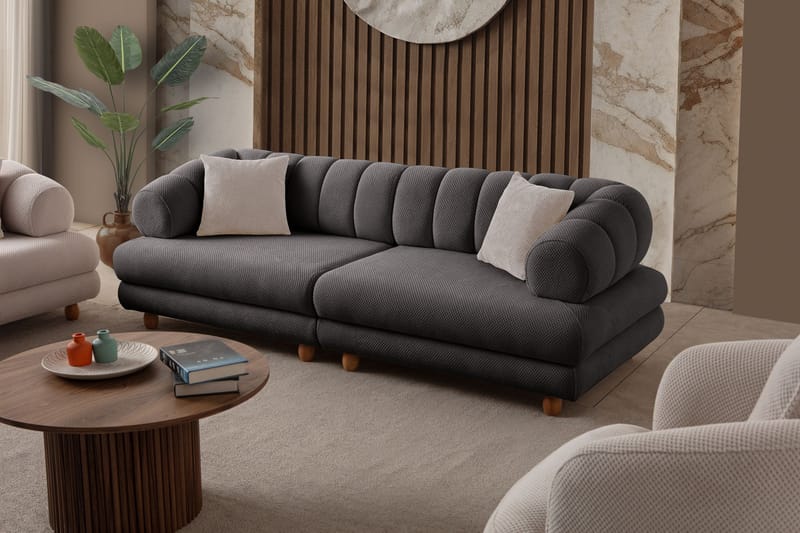 3-seters sofa Atelier Del Sofa Gloria (240 x 80 x 95 cm) Antrasitt - Antrasitt - Møbler - Sofaer - 3 seter sofa